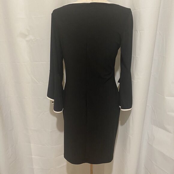 Annalee + Hope Black‎ Sheath Dress Size M Bell Sleeve Career Workwear NWT - Picture 5 of 11
